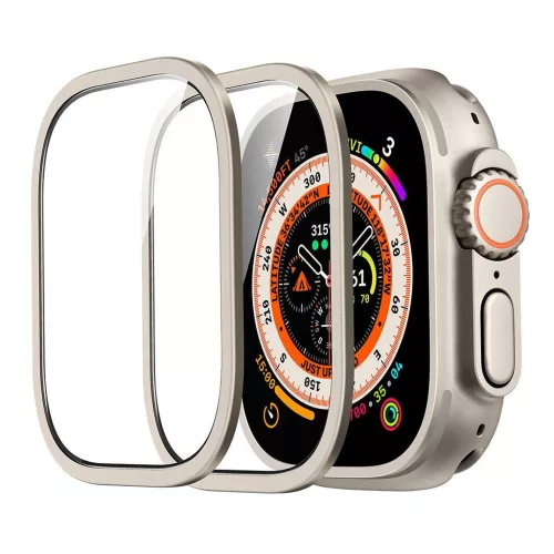 ESR ARMORITE edzett üveg 2-darabos Apple Watch Ultra 1/2/3 (49 mm) készülékhez titán