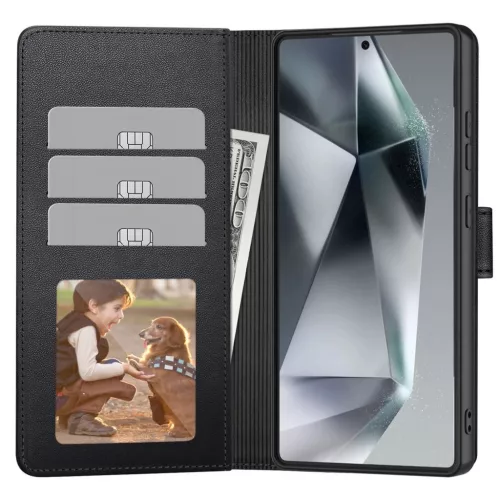 TECH-PROTECT WALLET pénztárca tok Galaxy A56 5G készülékhez matt fekete