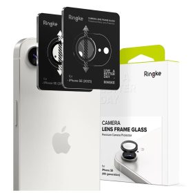   RINGKE kamera keretvédő 2-PACK iPhone 16e/17e készülékhez fekete
