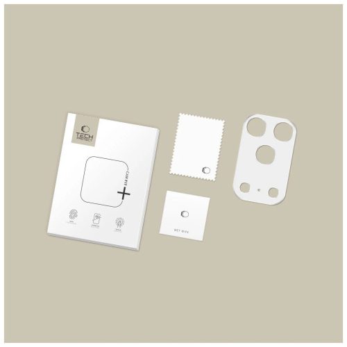 iPhone 17 Pro Max készülékhez kamera lencsevédő TECH-PROTECT CAMALLOY FIT+ ezüst