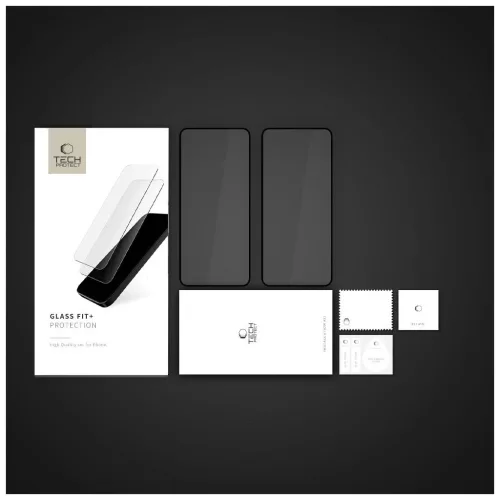 Tech-Protect Glass Fit+ temperált üveg kijelzővédő 2-PACK XIAOMI REDMI NOTE 14 4G/5G és POCO M7 PRO 5G készülékhez fekete