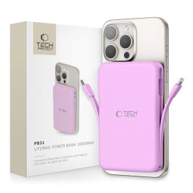   TECH-PROTECT PB31 LIFEMAG MAGSAFE töltőbank 10000MAH levendula