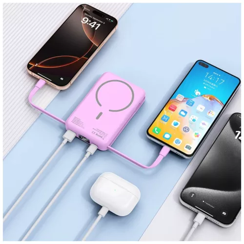 TECH-PROTECT PB31 LIFEMAG MAGSAFE töltőbank 10000MAH levendula