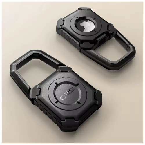 TECH-PROTECT KEVLAR Apple AirTag 1/2 tok készülékhez fekete