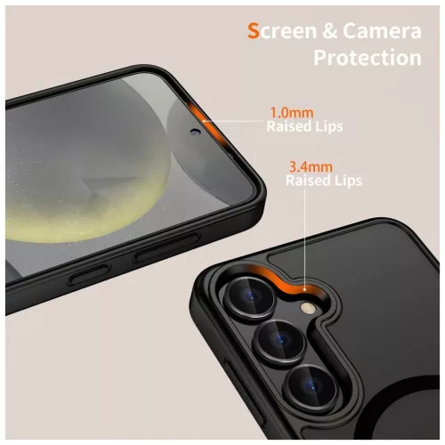 TECH-PROTECT MAGMAT MAGSAFE tok Samsung Galaxy S25 készülékhez matt fekete