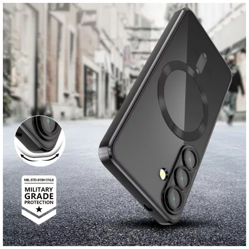 TECH-PROTECT MAGFLEX MAGSAFE tok GALAXY S25 készülékhez fényes fekete