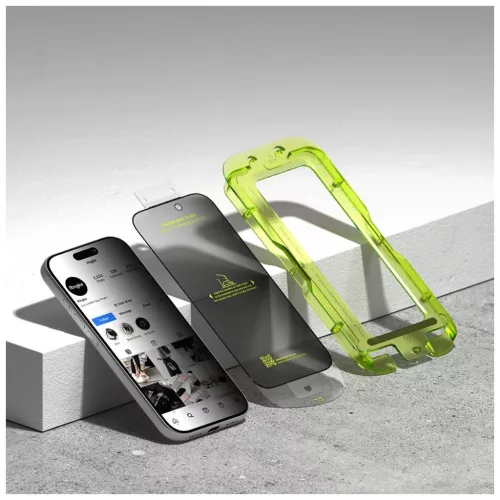 Ringke Easy Slide 2-PACK iPhone 17 Pro Max készülékhez Privacy üveg kijelzővédő