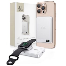 TECH-PROTECT PB33 LIFEMAG MAGSAFE töltőbank 5000MAH ezüst