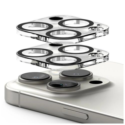 RINGKE 2 db kameralencse védő iPhone 16 Pro / 16 Pro Max készülékhez, átlátszó
