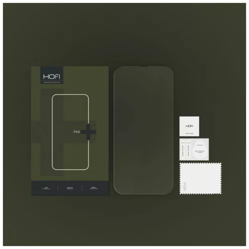 Edzett üveg kijelzővédő – HOFI GLASS PRO+ – iPhone 13 / 13 Pro / 14 / 16e/17e készülékhez – átlátszó