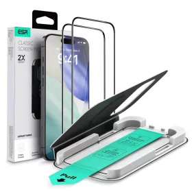   ESR ULTRAFIT temperált üveg kijelzővédő 2-PACK iPhone 17 Pro Max készülékhez fekete