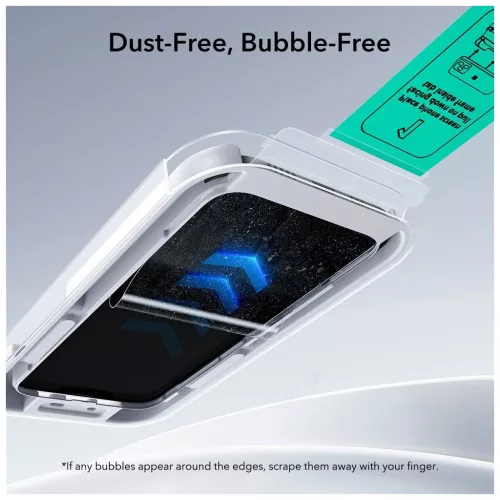 ESR ULTRAFIT temperált üveg kijelzővédő 2-PACK iPhone 17 Pro Max készülékhez fekete