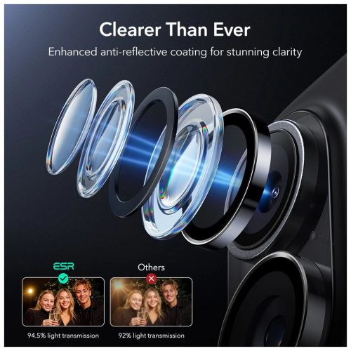 ESR ARMORITE kameravédő iPhone 16 / 16 Plus / 17 készülékhez fekete