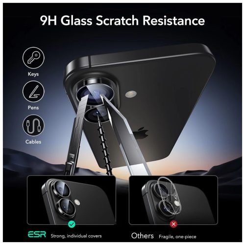 ESR ARMORITE kameravédő iPhone 16 / 16 Plus / 17 készülékhez fekete