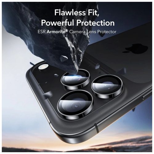 ESR ARMORITE kameravédő iPhone 14 Pro / Pro Max / 15 Pro / Max / 16 Pro / Max / 17 Pro / Max készülékhez fekete