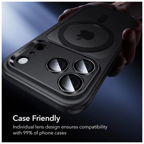 ESR ARMORITE kameravédő iPhone 14 Pro / Pro Max / 15 Pro / Max / 16 Pro / Max / 17 Pro / Max készülékhez fekete