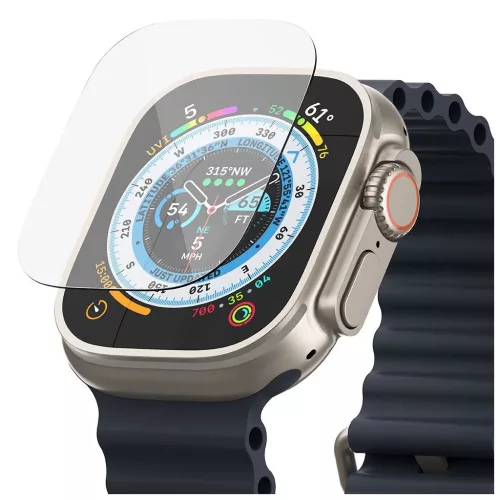 Edzett üveg Ringke ID FC Glass 4-PACK Apple Watch Ultra 1 / 2 / 3 (49 MM) készülékhez átlátszó