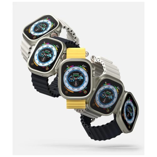 RINGKE SLIM 2-PACK tok APPLE WATCH ULTRA 1 / 2 / 3 (49 MM) készülékhez - átlátszó & titán szürke