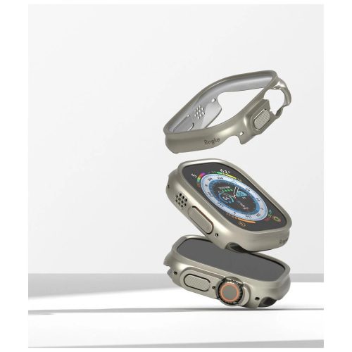 RINGKE SLIM 2-PACK tok APPLE WATCH ULTRA 1 / 2 / 3 (49 MM) készülékhez - átlátszó & titán szürke