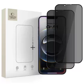   Tech-Protect Glass Spy+ 2-PACK iPhone 13 / 13 Pro / 14 / 16e/17e készülékhez privacy kijelzővédő
