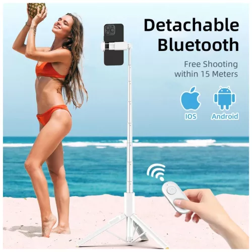 TECH-PROTECT L09S Bluetooth szelfi bot állvány fehér