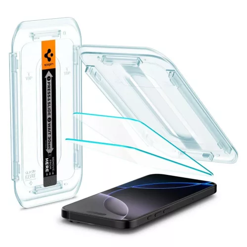 SPIGEN Glas.tr "EZ FIT" 2-PACK iPhone 16 Pro Max / 17 Pro Max készülékhez üveg kijelzővédő átlátszó