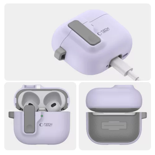 TECH-PROTECT SLIM HOOK Apple AirPods 4 készülékhez tok levendula