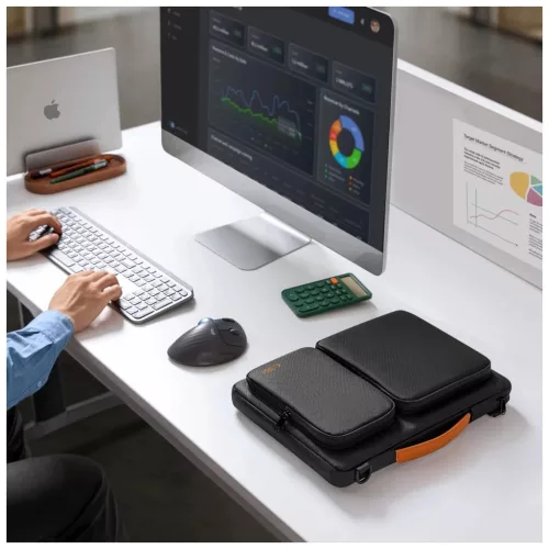 TECH-PROTECT DEFENDER laptop táska 13-14 fekete/narancs