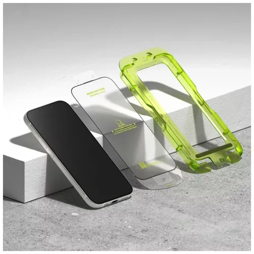 Ringke Easy Slide edzett üveg kijelzővédő 2-PACK iPhone 17 készülékhez fekete