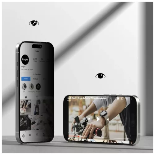 Ringke Easy Slide 2-Pack iPhone 17 készülékhez kijelzővédő Privacy
