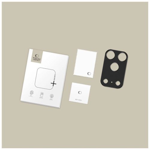 Kameralencsevédő TECH-PROTECT CAMALLOY FIT+ iPhone 17 Pro készülékhez fekete