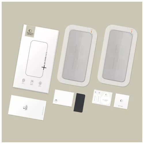 Tech-Protect Quick Set Spy+ Privacy kijelzővédő 2 db, iPhone 13 / 13 Pro / 14 / 16e/17e készülékhez