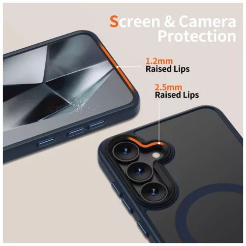 TECH-PROTECT MAGMAT MAGSAFE tok – GALAXY S25 készülékhez, matt tengerészkék