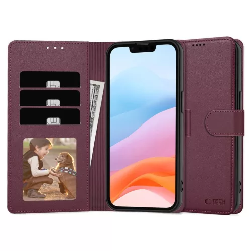 TECH-PROTECT pénztárca tok GALAXY A26 5G / A17 4G / 5G készülékhez mulberry