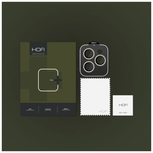 HOFI Camring Pro+ kamera lencsevédő iPhone 15 Pro / 15 Pro Max készülékhez, titán