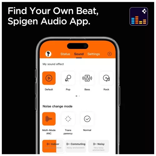 SPIGEN SA2402 ANC PRO in‐ear fülhallgató fekete