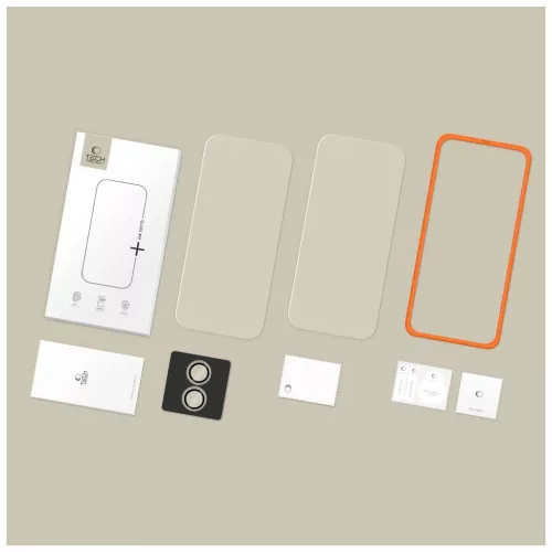 TECH-PROTECT EASY SET+ 3-PACK iPhone 17 készülékhez temperált üvegfólia, átlátszó