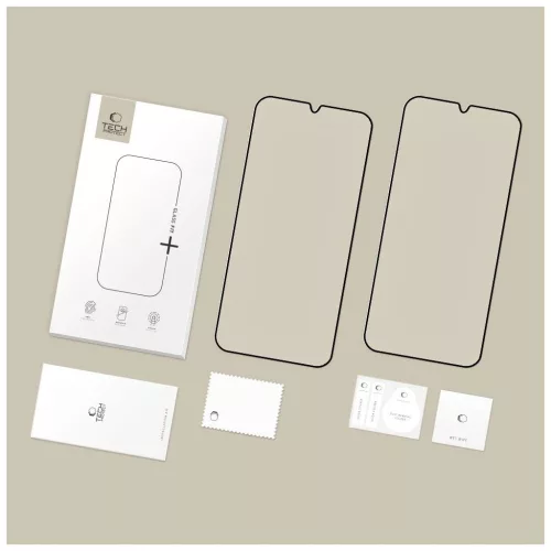 Temperált üveg Tech-Protect Glass Fit+ kijelzővédő 2-PACK XIAOMI POCO M7 készülékhez fekete