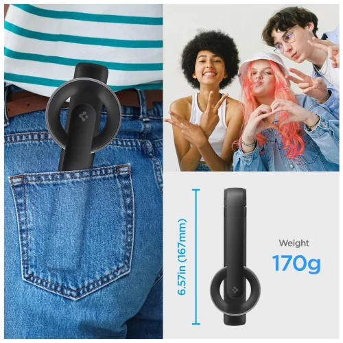 SPIGEN S571W MAGSAFE Bluetooth szelfi bot állvány fekete