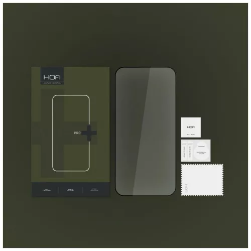 Edzett üvegfólia HOFI GLASS PRO+ iPhone 15 készülékhez fekete