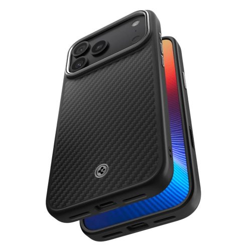 SPIGEN ENZO ARAMID "T" MAG MAGSAFE iPhone 17 Pro készülékhez tok fekete/ezüst