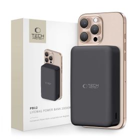   TECH-PROTECT PB12 LIFEMAG MAGSAFE HORDOZHATÓ TÖLTŐ 20000MAH fekete
