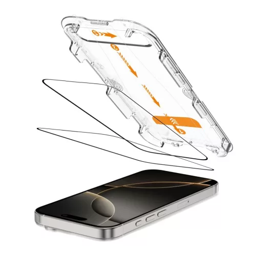 Védőüveg TECH-PROTECT QUICK SET+ 2-PACK iPhone 16 Pro készülékhez fekete