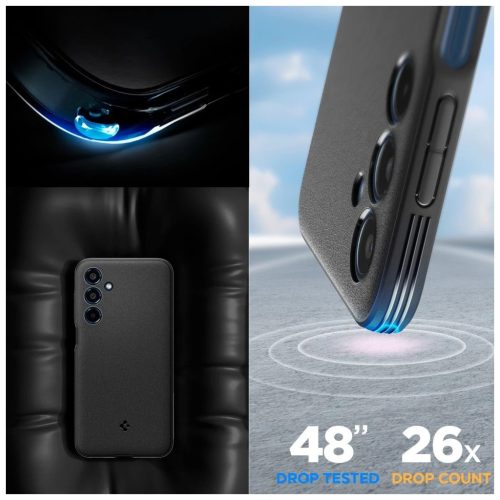 SPIGEN ESSENTIAL SANDBLAST tok Samsung Galaxy M35 5G készülékhez fekete