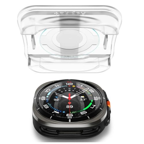 SPIGEN Glas.TR "EZ-FIT" 2-PACK Samsung Galaxy Watch Ultra 2024 / 2025 (47 MM) készülékhez megerősített üveg kijelzővédő átlátszó