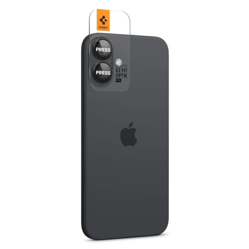 SPIGEN OPTIK PRO GLAS.TR EZ FIT kameravédő 2 db iPhone 16/16 Plus/17 készülékhez fekete