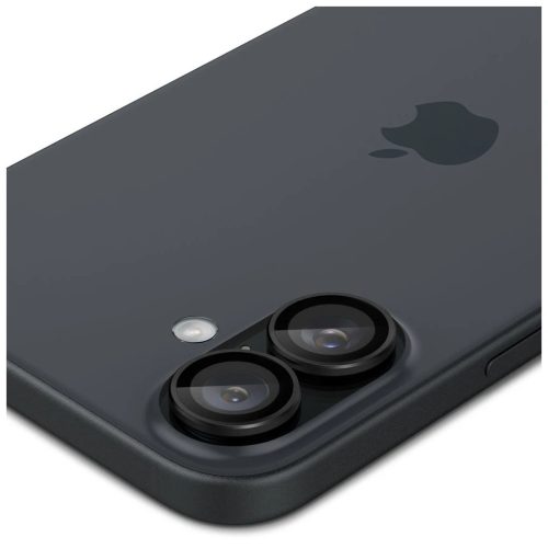 SPIGEN OPTIK PRO GLAS.TR EZ FIT kameravédő 2 db iPhone 16/16 Plus/17 készülékhez fekete
