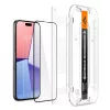 Megerősített üveg kijelzővédő SPIGEN GLAS.TR „EZ FIT” FC 2-PACK iPhone 15 Pro készülékhez fekete