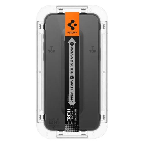 Megerősített üveg kijelzővédő SPIGEN GLAS.TR „EZ FIT” FC 2-PACK iPhone 15 Pro készülékhez fekete