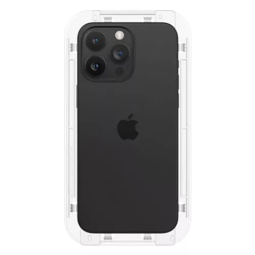 Megerősített üveg kijelzővédő SPIGEN GLAS.TR „EZ FIT” FC 2-PACK iPhone 15 Pro készülékhez fekete
